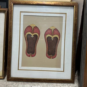 Indian Painting Of Rajasthani Mojri Handmade Fine Art On Paper With Frame 11x13 Inches | Indian Vintage Painting For Wall Hanging