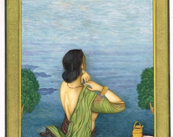 素晴らしいインド美術 【高級額装した印度絵画】 25000円で購入 素晴らしいインド美術 【高級額装した印度絵画】 25000円で購入