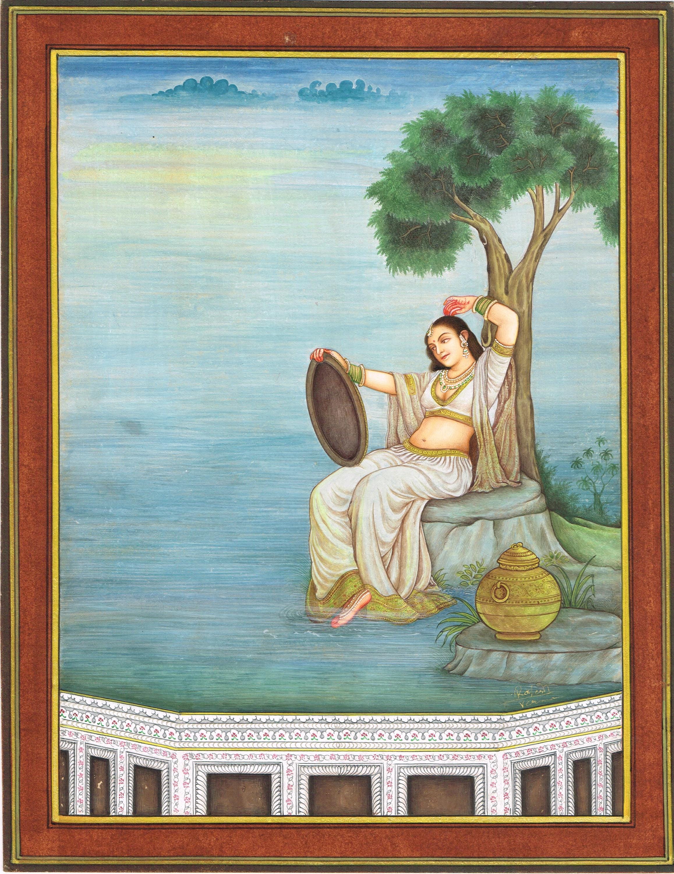 アンティークIndian miniatureインド ミニチュア絵画 女性 il_fullxfull.6179575403_36rg.jpg