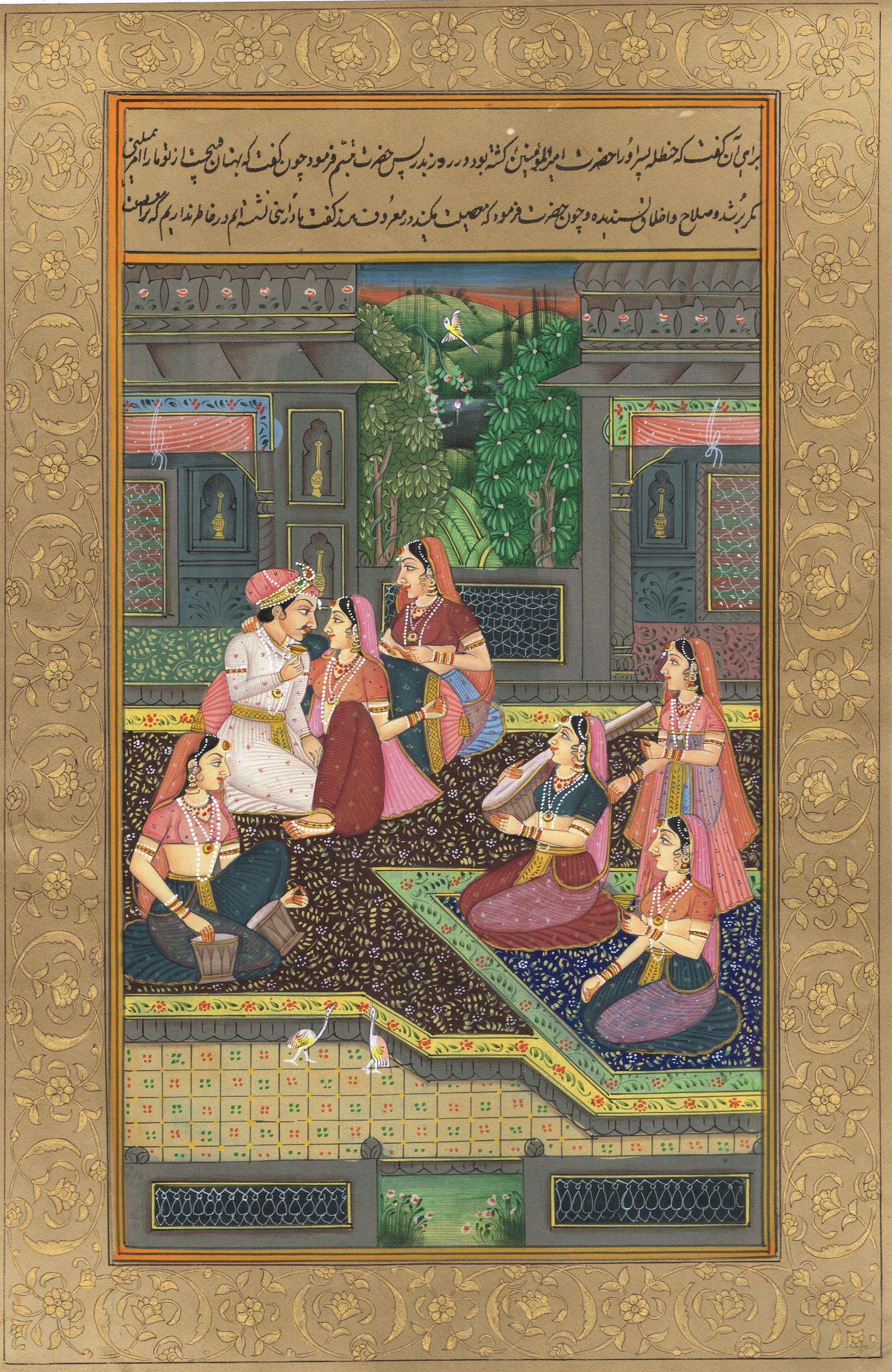 インドの伝統的な絵画 王族の行列 インドの伝統的な絵画 王族の行列 インドの伝統的な絵画 王族