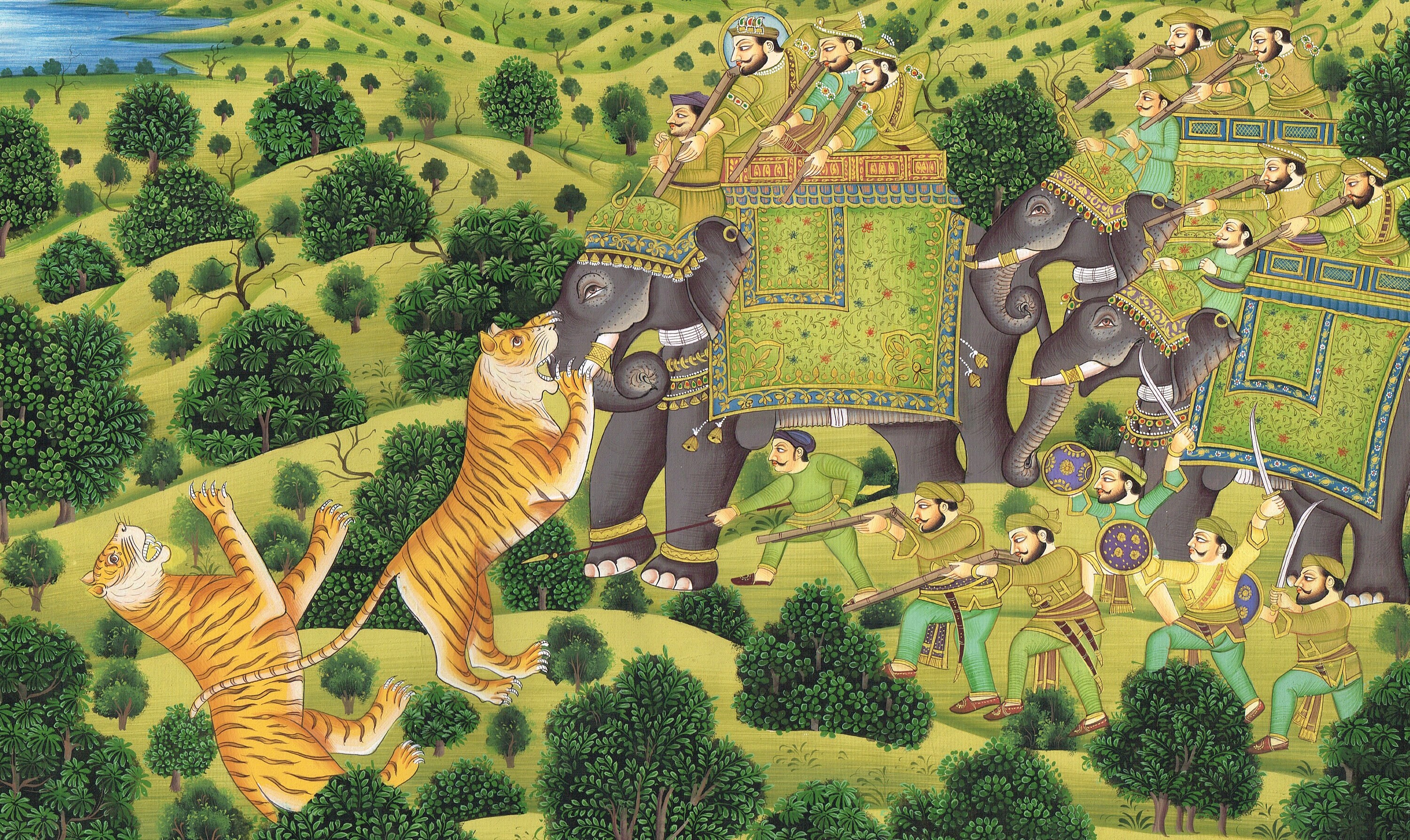 インド宮廷絵画 INDIAN COURT MINIATURE PAINTING - 本