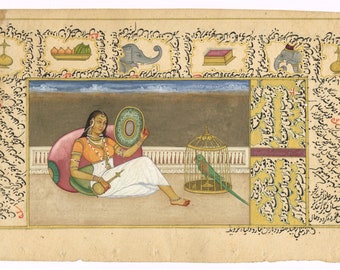 素晴らしいインド美術 【高級額装した印度絵画】 25000円で購入 額装のしかた（額売ってる場所、マット、規格、オーダーについて
