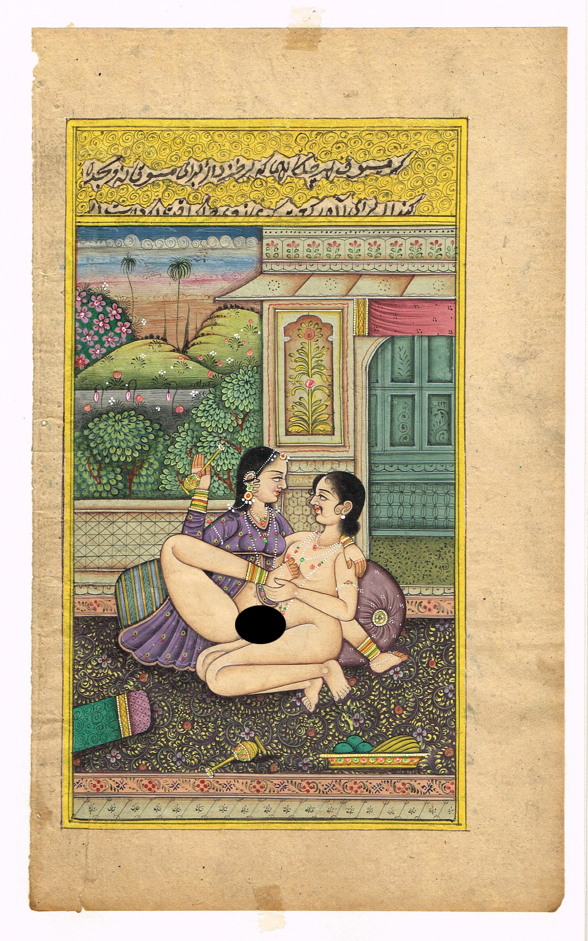 Indian Kamasutra Painting King and Queen Make Love Art on - Etsy Israel