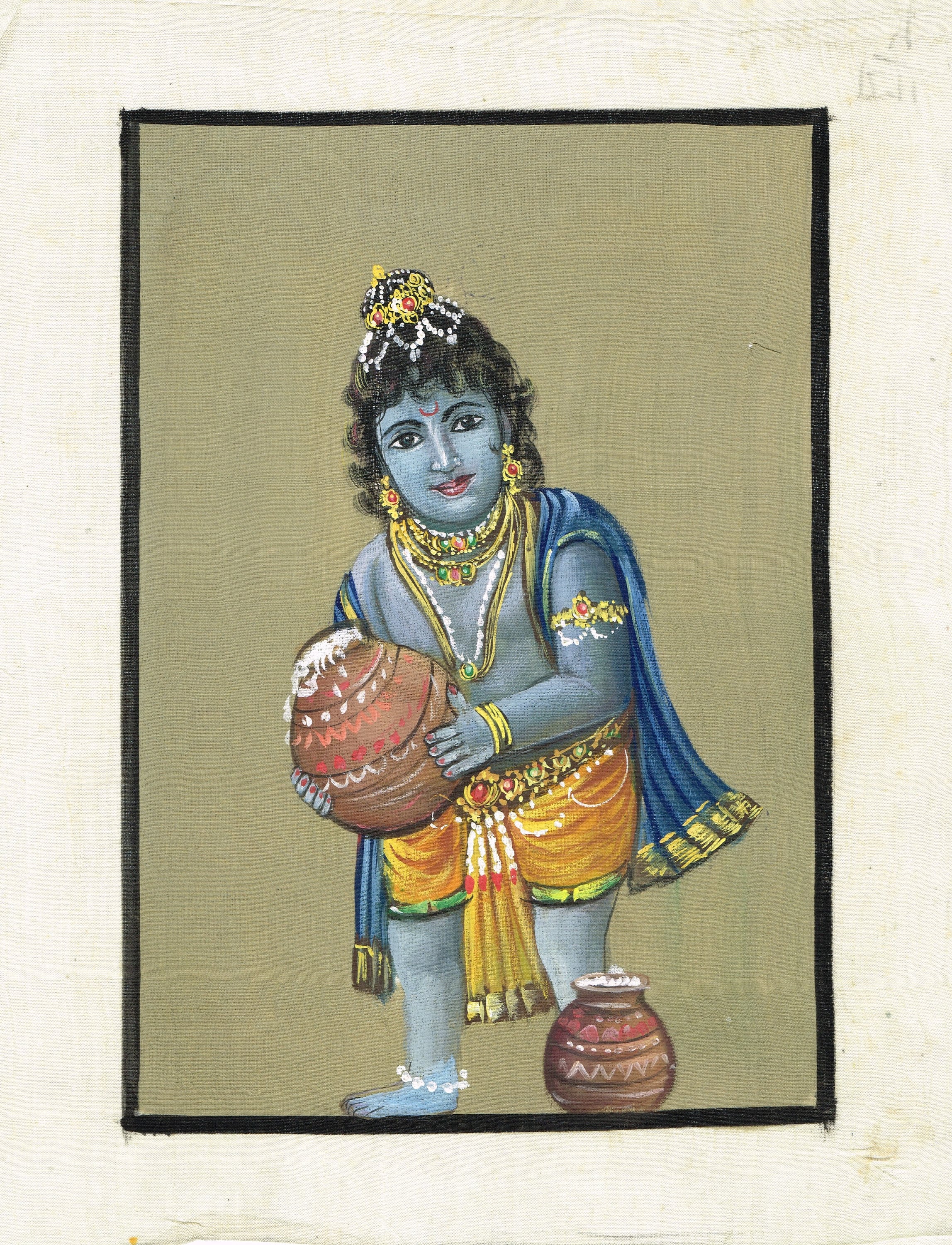 Lord Krishna Painting of Bala Krishna Art for Wall Hanging Art Etsy
