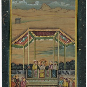 Mughal Miniature Painting Of Shahjahan Honors The Religious Orthodoxy 8.5x12 Inches | Indian Vintage Mughal Art Painting On Paper For Wall