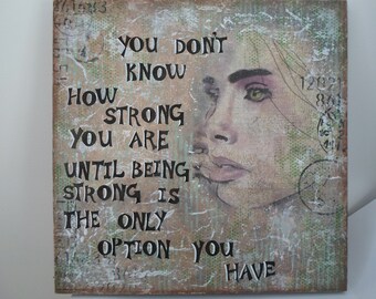 Mixed Media wall art - Strong