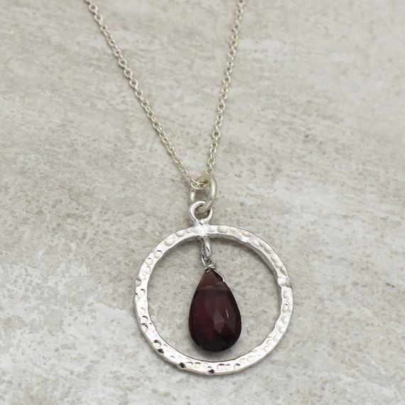 Garnet gemstone pendant sale