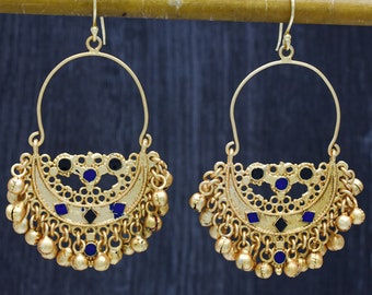 Brass Gold Plated Traditional Earring, Mother's Day Gift