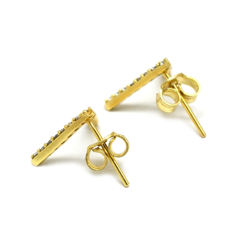 gifts for her handmade jewelry statement earringsFree Shipping gifts jewelry gold plated jewelry White Cz earrings brass earrings