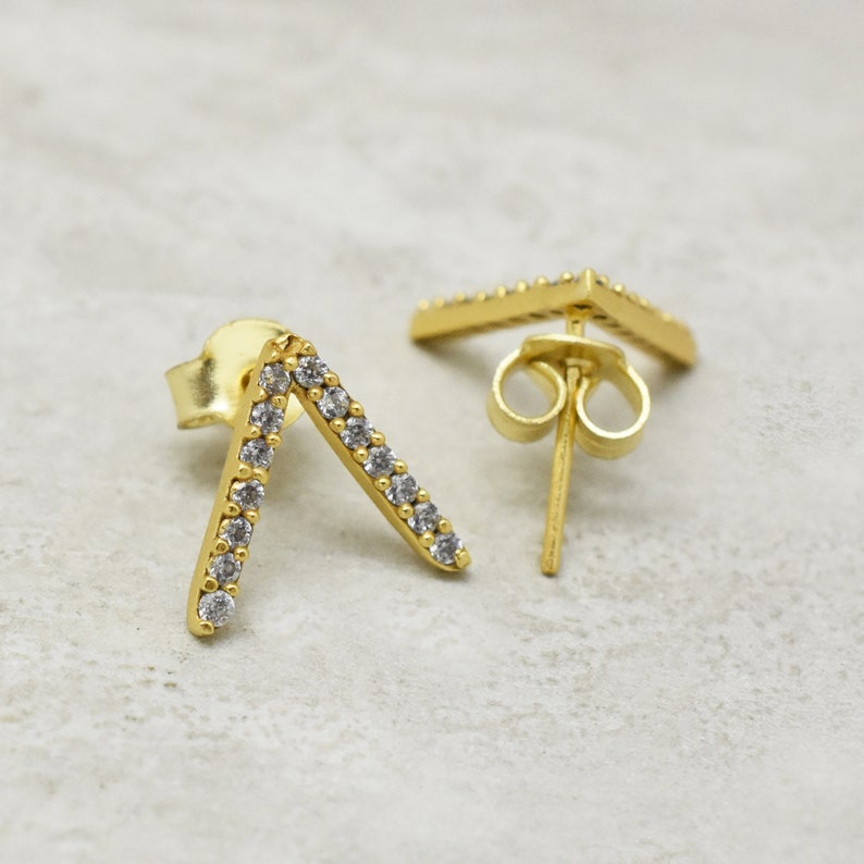 gifts for her handmade jewelry statement earringsFree Shipping gifts jewelry gold plated jewelry White Cz earrings brass earrings