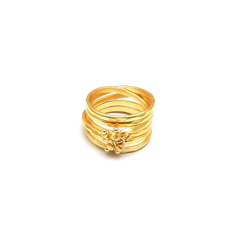 Gift For him handmade by VcollectionJewelry gold plated rings brass rings Beads rings Gifts for mom handmade rings gifts for her