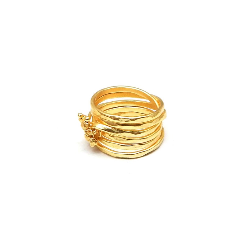 Gift For him handmade by VcollectionJewelry gold plated rings brass rings Beads rings Gifts for mom handmade rings gifts for her