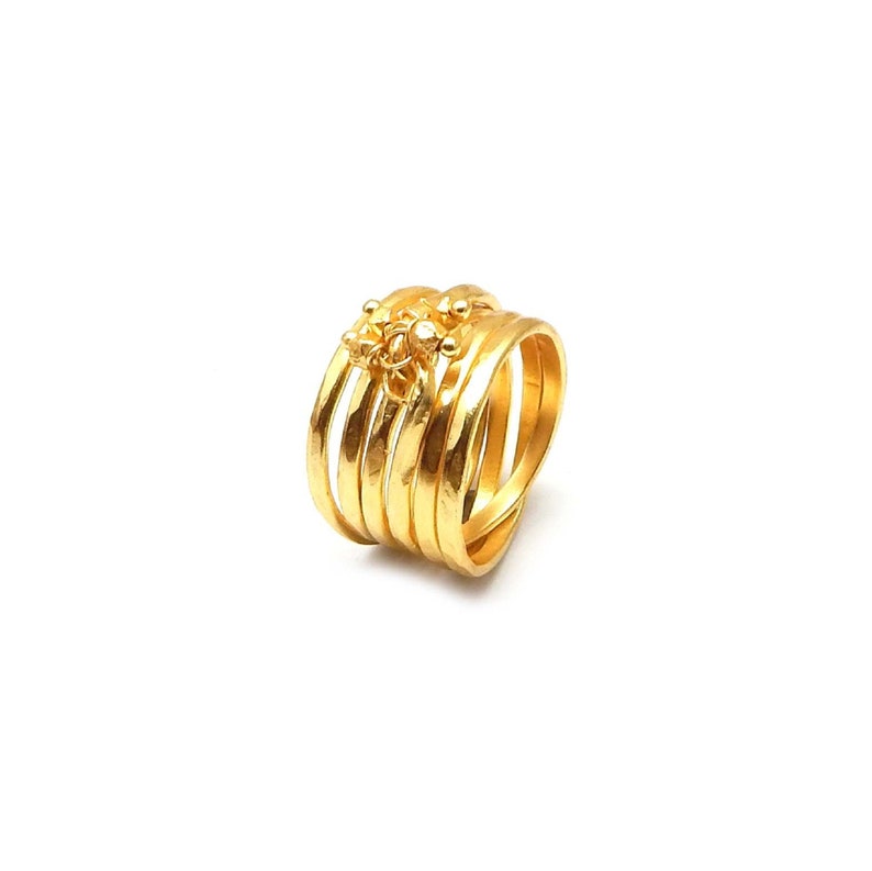 Gift For him handmade by VcollectionJewelry gold plated rings brass rings Beads rings Gifts for mom handmade rings gifts for her