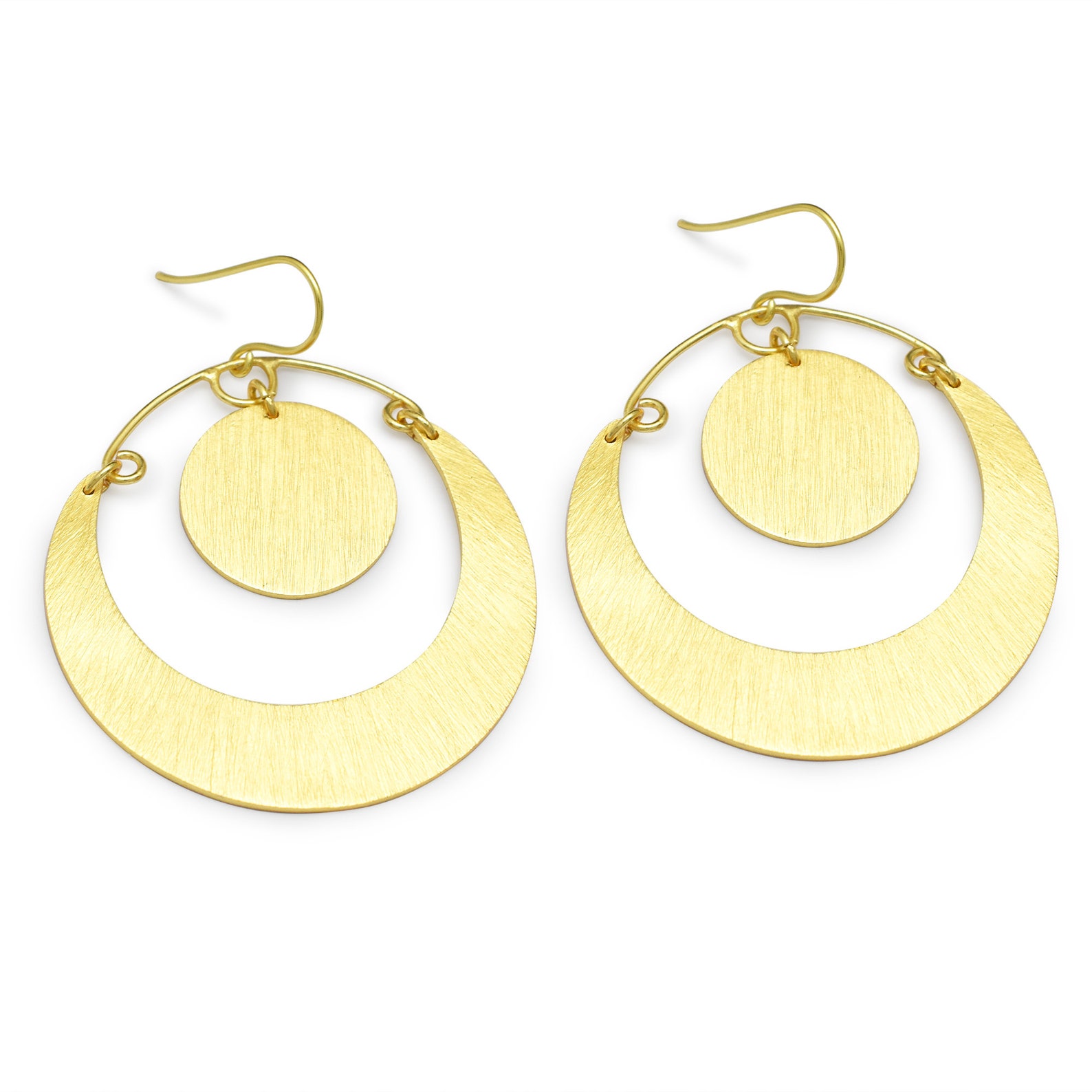 Big statement earring horn earring biggest earring brass Etsy