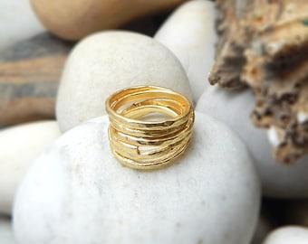 Brass rings gold plated rings, handmade rings, gifts for her, gifts jewelry, statement rings, women gifts,, Mother's Day Gift