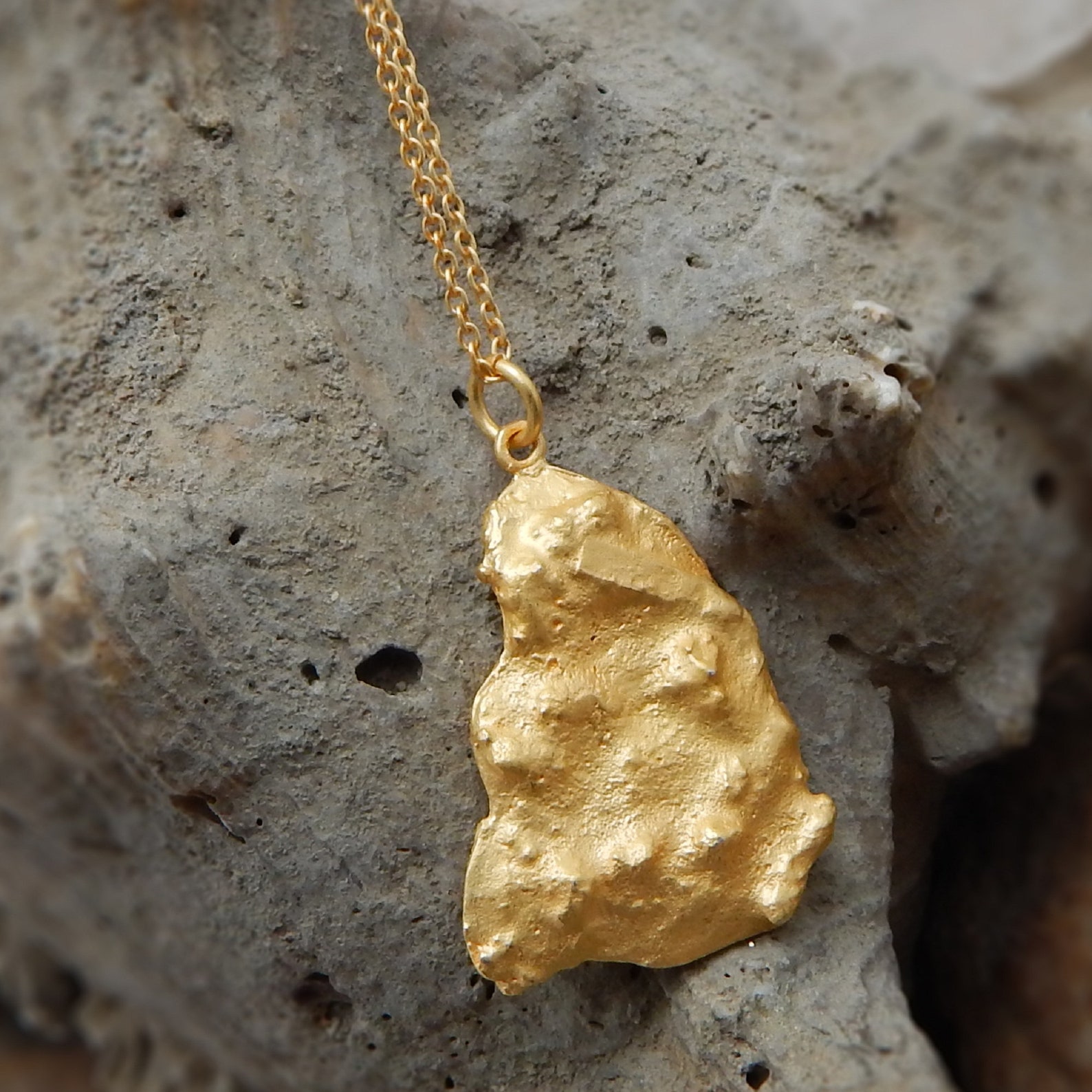Statement Necklaces Hammered Necklaces Gold Plated Etsy