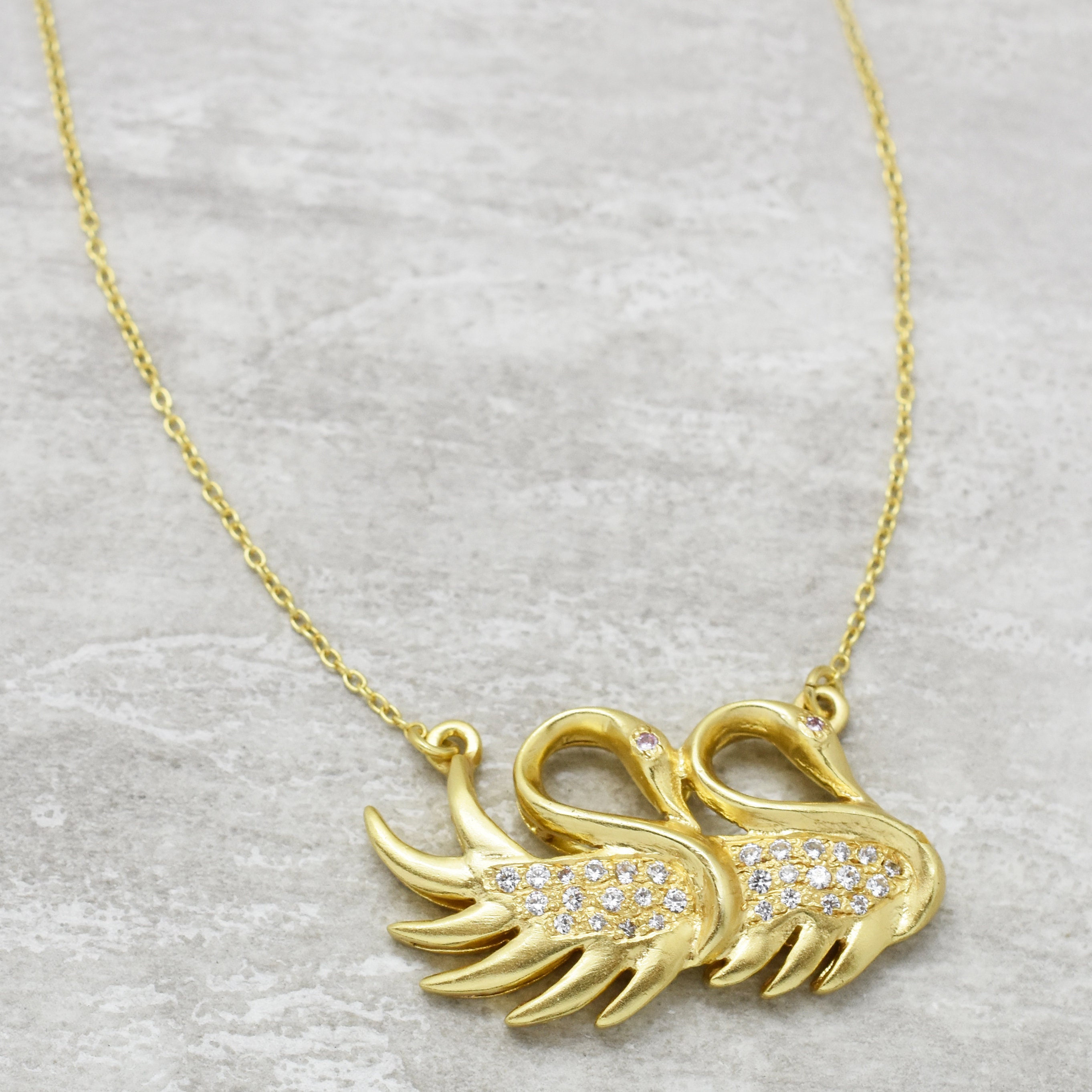 Swan Necklaces 925 Sterling Silver Elegant Necklaces Etsy UK