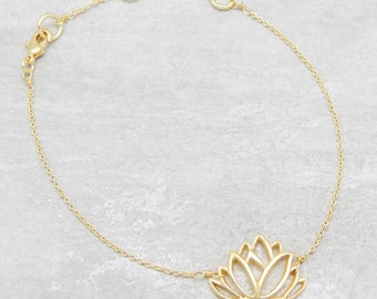 Lotus bracelets, silver bracelets, gold plated jewelry, handmade jewelry, gifts for her, gifts jewelry, statement jewelry, Mother's Day Gift