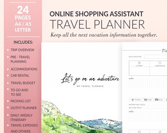 trip planner etsy vacation planner online