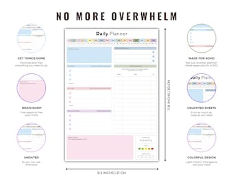 ADHD Daily Planner / Concentrazione minima, produttività
