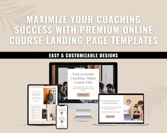 Plantillas de landing pages para cursos online: diseños personalizables de Canva