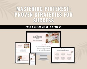 Dominando Pinterest: Estrategias probadas para el éxito. Plantillas de Canva para sitios web y páginas de destino.