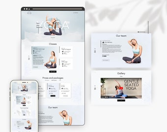 Plantilla web de Canva Yoga: Diseños de landing pages modernos (fáciles y personalizables)