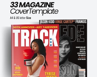 Modello di rivista Canva completamente modificabile in formato A4 / LETTERA USA