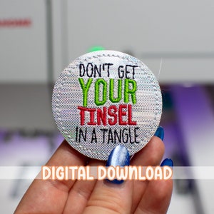 Tinsel Tangled Feltie Embroidery Design