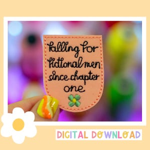 Falling for Fictional Men Feltie Digital Download - ITH Embroidery Design