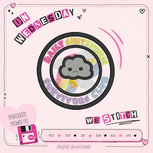 Daily Shitstorm Survivors Club | Patch Embroidery Design | Stitch Saving Twill Patch | Digital Download