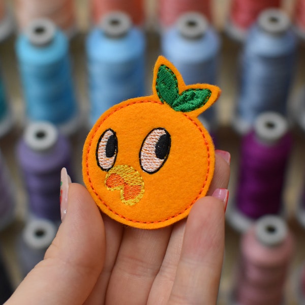 Orange Bird Feltie Embroidery Design