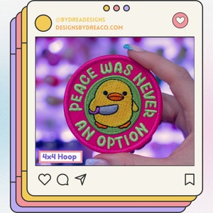 Peace Non Option Patch Embroidery Design - Digital Download
