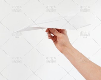 Paper Plane Styled Stock Photo for Instagram | Social Media or Blog Travel Inspired Image | White Paper Airplane Photo