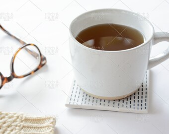 Tea and Sweater Detail Styled Stock Photo for Instagram | Social Media or Blog Tea Image