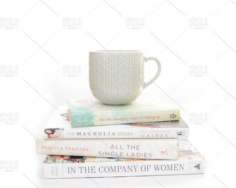 Coffee and Books Styled Stock Photo for Instagram | Social Media or Blog Coffee Image | Books Stock Photo | Magnolia Story Photo