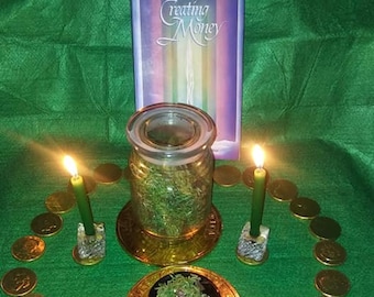 Hoodoo Lucky Green Rice: Money Drawing Herbs in Mojo Bag