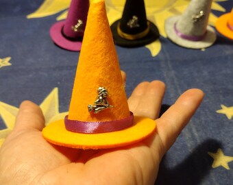 Halloween Hair Barrett-Witch Hat Hair Barrettes-Halloween Fascinators-Hand made, fun, Witchy hats