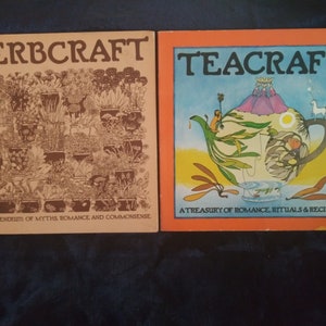 Herbcraft and Teacraft-Two Absolutely Beautiful Vintage Herb Books-Ask to bundle books for refund on S&H overages