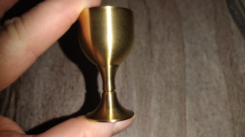 Brass Chalice-Mini Chalice-Travel Altar Chalice-Plumper version has sold out image 6