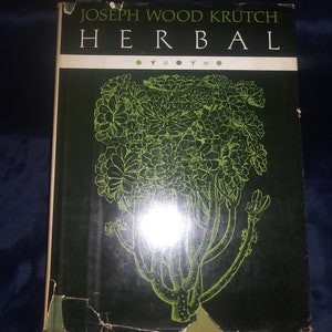 Herbal by Krutch-A Rare Large Vintage 'SOFT' Cover Herb Book