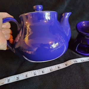 Blue Teapot-X Large-Big and Beautiful or the very nice Blue Oil Warmer-Both Vintage in very good condition-your choice from menu