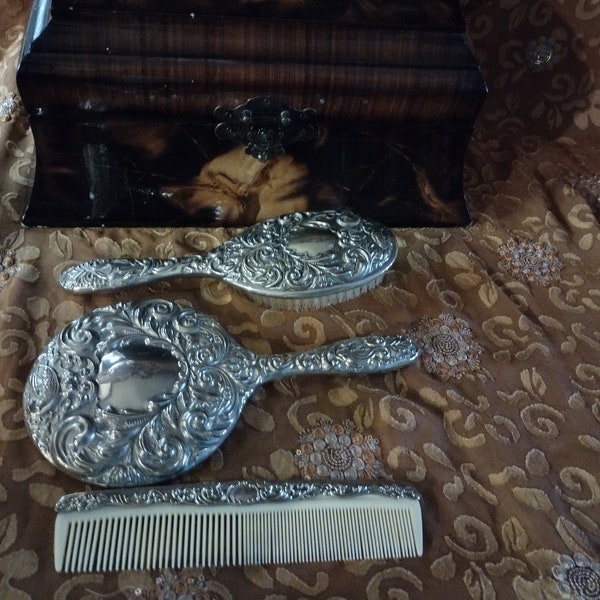 Brush Comb Mirror Etsy