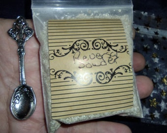 Hoodoo Reversal Powder and small herb scoop in new pouch