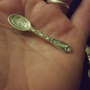 Tiny Tibetan Silver Spoons: Herb Scoops, Mini Altar Tools