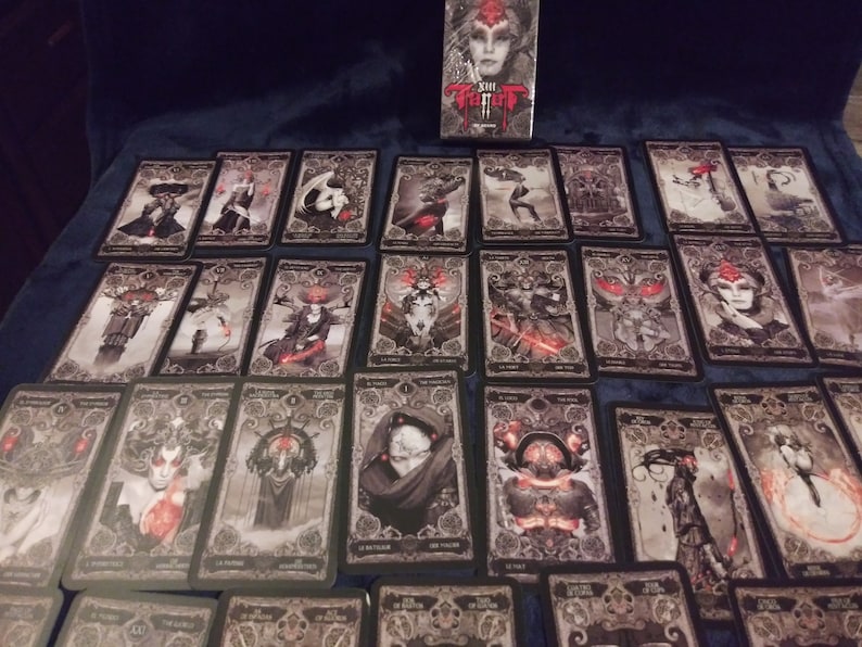 A Very Very Creepy Dark Tarot Deck Esoteric Fortune Telling Etsy