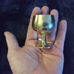 Brass Chalice-Mini Chalice-Travel Altar Chalice-Your choice between 2 styles