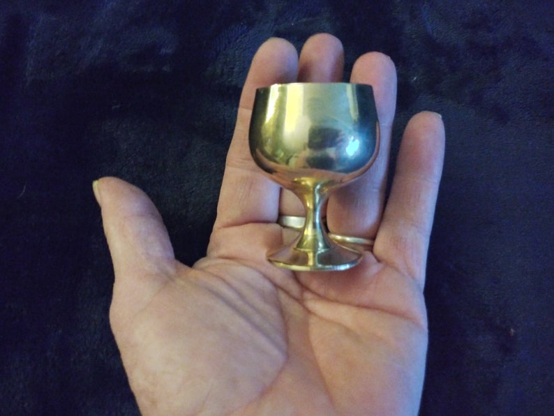 Brass Chalice-Mini Chalice-Travel Altar Chalice-Plumper version has sold out image 9