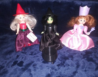 Wizard Of Oz Witch Dolls and Cauldron-Adorable, Vintage Madame Alexander Collectible Witch Dolls and Cauldron Set-Maiden Mother Crone