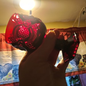 Beautiful Blood Red Chalice-Vintage Cape Cod Ruby Red Goblet-1976~One per order-Vintage Avon wine Goblet